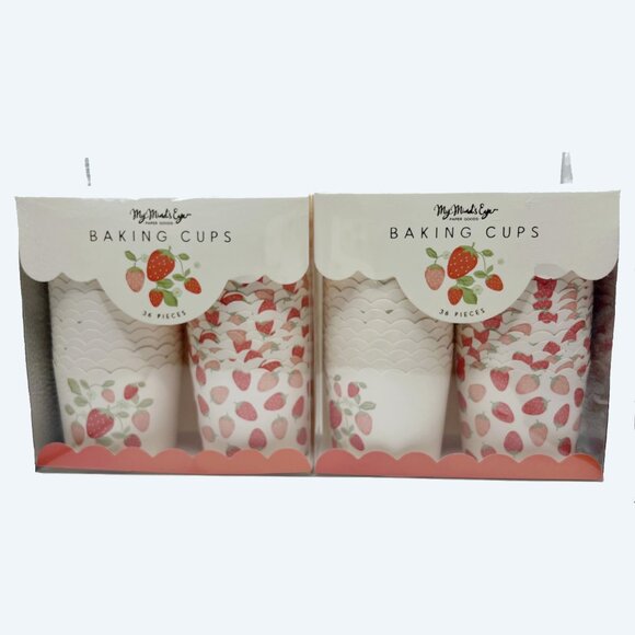 NEW My Minds Eye Strawberry Fields Baking Cups, Cupcake Liners - 36 Count - Picture 4 of 5